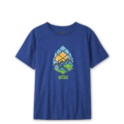 Deals 💯 Stio Kids' Pinecone Globe Tee 👍 -Stio Sales Kids Geo Cone T Shirt Team Royal