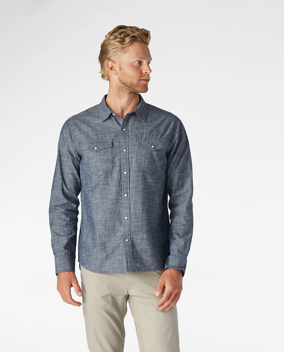 Best Pirce ๐ Stio Men's Ashton Chambray ๐ Shirt ๐ 2 Best Pirce ๐ Stio Men's Ashton Chambray ๐ Shirt ๐ - Image 2