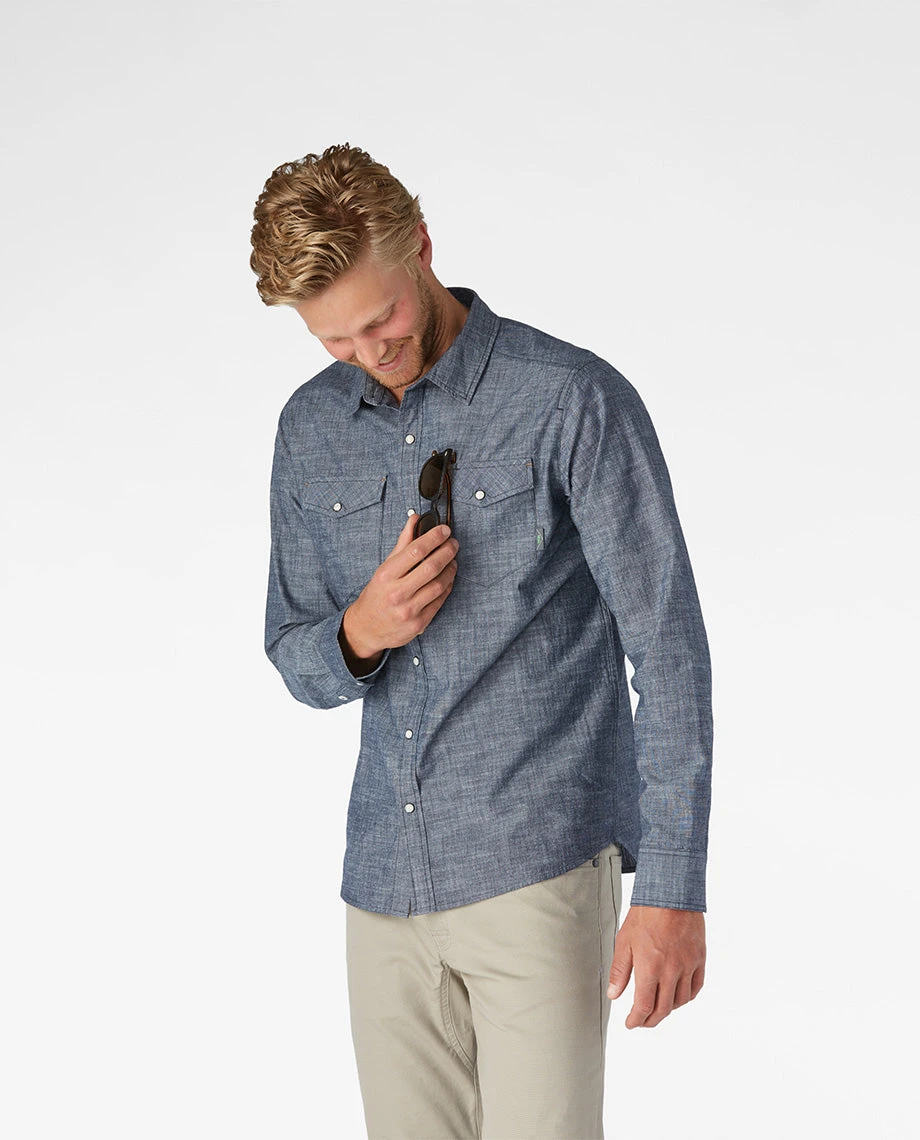 Best Pirce ๐ Stio Men's Ashton Chambray ๐ Shirt ๐ 3 Best Pirce ๐ Stio Men's Ashton Chambray ๐ Shirt ๐ - Image 3