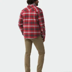 Best Sale 👍 Stio Men's Buckhorn Insulated Snap 👚 Shirt 🛒 -Stio Sales M Buckhorn Insulated Snap Shirt Roasted Beet Plaid 4