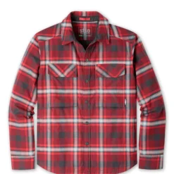 Best Sale 👍 Stio Men's Buckhorn Insulated Snap 👚 Shirt 🛒 -Stio Sales M Buckhorn Insulated Snap Shirt Roasted Red Beet Plaid