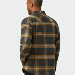 Best Sale 👍 Stio Men's Buckhorn Insulated Snap 👚 Shirt 🛒 -Stio Sales M Buckhorn Insulated Snap Shirt Treeline Green Plaid 4