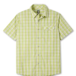 New 🛒 Stio Men's Curtis Camp 👕 Shirt SS 🤩 -Stio Sales M Curtis Camp Shirt SS Forrage Green Plaid