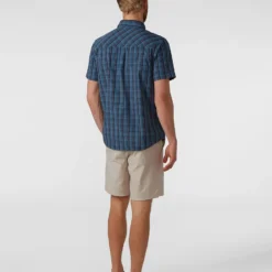 New 🛒 Stio Men's Curtis Camp 👕 Shirt SS 🤩 -Stio Sales M Curtis Camp Shirt SS Mountain Shadow Plaid 4