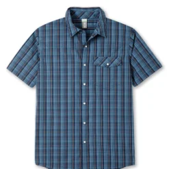 New 🛒 Stio Men's Curtis Camp 👕 Shirt SS 🤩 -Stio Sales M Curtis Camp Shirt SS Mountian Shadow Plaid