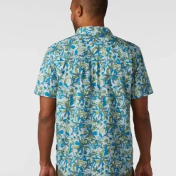 New 🛒 Stio Men's Curtis Camp 👕 Shirt SS 🤩 -Stio Sales M Curtis Camp Shirt SS Rapid Blue Wildflower Print 2