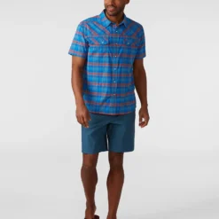 Budget โค๏ธ Stio Men's Eddy ๐ Shirt SS ๐ 38 Budget โค๏ธ Stio Men's Eddy ๐ Shirt SS ๐ -Stio Sales M Eddy Shirt SS Blue Jolt Plaid 3