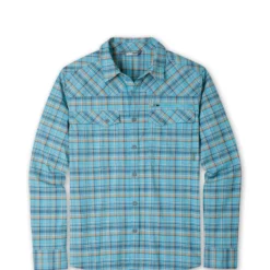 Hot Sale 🛒 Stio Men's Eddy Slope 👕 Shirt ✔️ -Stio Sales M Eddy Slope Shirt LS Dusty Denim Plaid