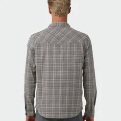Hot Sale 🛒 Stio Men's Eddy Slope 👕 Shirt ✔️ -Stio Sales M Eddy Slope Shirt LS Powder Fox Plaid 3