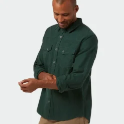Cheap 🔥 Stio Men's Junction Midweight Flannel 👚 Shirt 🔥 -Stio Sales M Junction Midweight Flannel Shirt Treeline Green 2