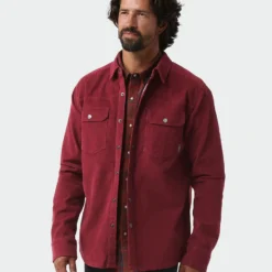 Top 10 🎁 Stio Men's Saratoga Cord 👚 Shirt 😀 -Stio Sales M Saratoga Cord Shirt Roasted Beet Plaid 1