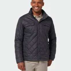 Coupon 🧨 Stio Men's Skycrest Insulated Snap 👕 Shirt ⭐ -Stio Sales M Skycrest Snap Shirt Boundary Black 3 Top