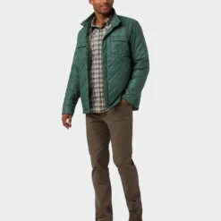 Coupon 🧨 Stio Men's Skycrest Insulated Snap 👕 Shirt ⭐ -Stio Sales M Skycrest Snap Shirt Treeline Green 4