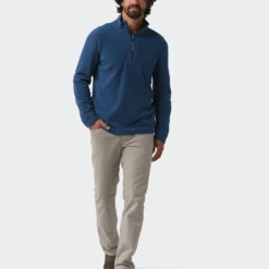 Best Pirce 🎉 Stio Men's Turpin Fleece Half Zip ⭐ -Stio Sales M Turpin Fleece Half Zip Navy Peony Heather 3