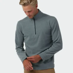 Best Pirce 🎉 Stio Men's Turpin Fleece Half Zip ⭐ -Stio Sales M Turpin Fleece Half Zip Stormy Weather Heather 2