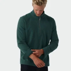 Best Pirce 🎉 Stio Men's Turpin Fleece Half Zip ⭐ -Stio Sales M Turpin Fleece Half Zip Treeline Green Heather 2