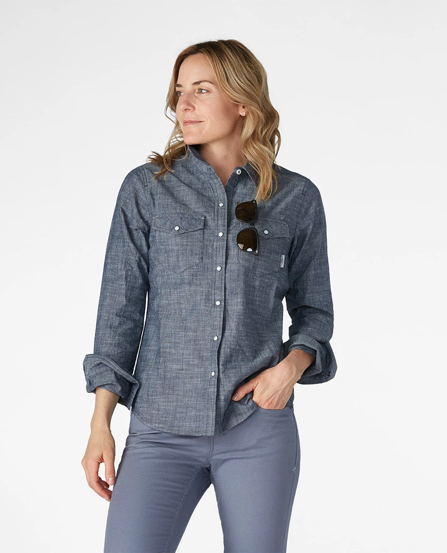 Hot Sale ๐ Stio Women's Ashton Chambray ๐ Shirt ๐ 2 Hot Sale ๐ Stio Women's Ashton Chambray ๐ Shirt ๐ - Image 2