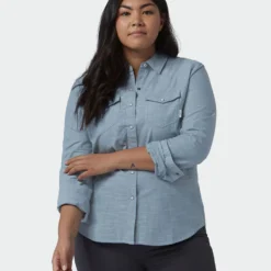 Hot Sale ๐ Stio Women's Ashton Chambray ๐ Shirt ๐ 28 Hot Sale ๐ Stio Women's Ashton Chambray ๐ Shirt ๐ -Stio Sales W Ashton Chambray Shirt Light Chambray Alt 1