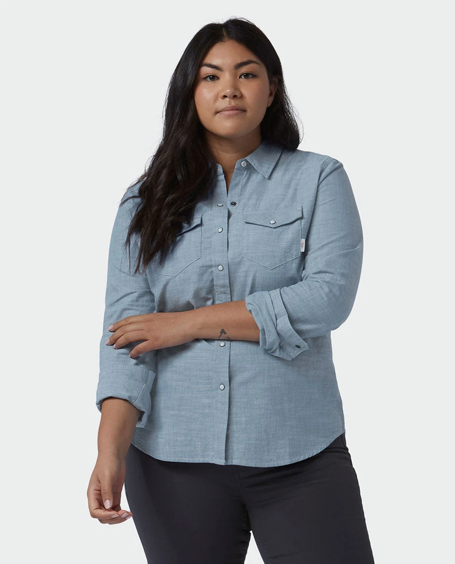 Hot Sale ๐ Stio Women's Ashton Chambray ๐ Shirt ๐ 7 Hot Sale ๐ Stio Women's Ashton Chambray ๐ Shirt ๐ - Image 7