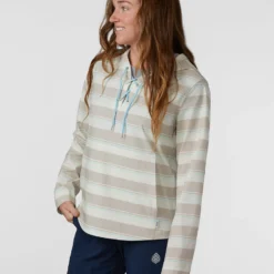 Best deal ✔️ Stio Women's CFS Sun Hoodie 👍 -Stio Sales W CFS Sun Hoodie Pebble Stripe 1