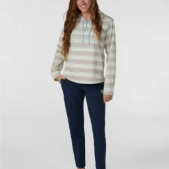 Best deal ✔️ Stio Women's CFS Sun Hoodie 👍 -Stio Sales W CFS Sun Hoodie Pebble Stripe 3