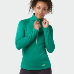 New 🥰 Stio Women's Gannett Peak Fleece Half Zip 🔥 -Stio Sales W Gannett Peak Half Zip Greenery 2