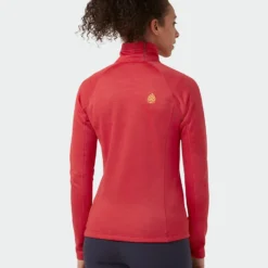 New 🥰 Stio Women's Gannett Peak Fleece Half Zip 🔥 -Stio Sales W Gannett Peak Half Zip Risk Red 3