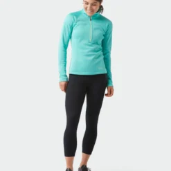New 🥰 Stio Women's Gannett Peak Fleece Half Zip 🔥 -Stio Sales W Gannett Peak Half Zip Turquoise Rest 1 Full