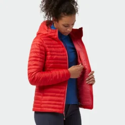 Coupon 😉 Stio Women's Pinion Down Hooded Jacket ⌛ -Stio Sales W Pinion Down Hooded Jacket Risk Red 3