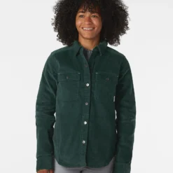 Promo 🎁 Stio Women's Saratoga Cord 👚 Shirt ⌛ -Stio Sales W Saratoga Cord Shirt Treeline Green 1