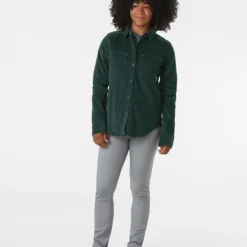 Promo 🎁 Stio Women's Saratoga Cord 👚 Shirt ⌛ -Stio Sales W Saratoga Cord Shirt Treeline Green 4