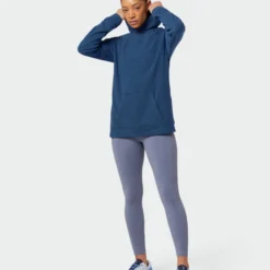 Best Sale 🧨 Stio Women's Turpin Fleece Hooded Pullover 🌟 -Stio Sales W Turpin Fleece Hooded Pullover Navy Peony Heather 1 Full